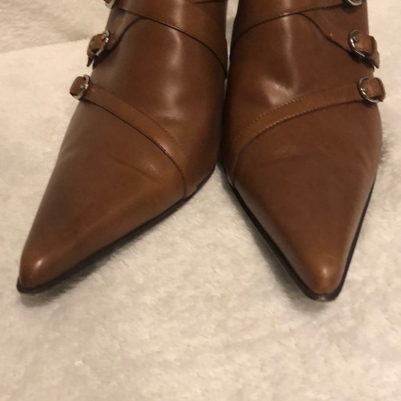 Coach Size 10 Brown Heels With Box Barely Worn - Picture 6 of 8